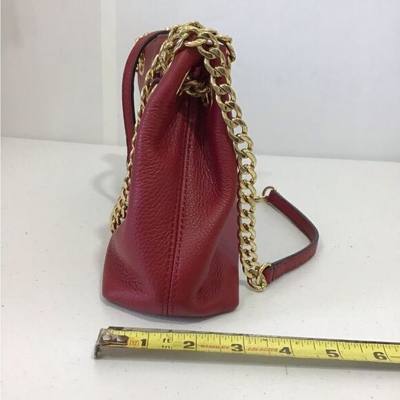 MICHAEL Michael Kors Red Jet Set Chain Messenger Shoulder Crossbody Bag - Picture 10 of 16